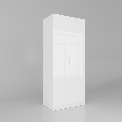 Door wardrobe white high - door,