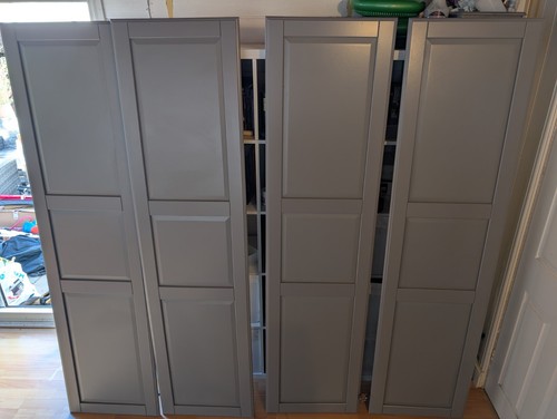 Ikea pax wardrobe doors grey - doors,