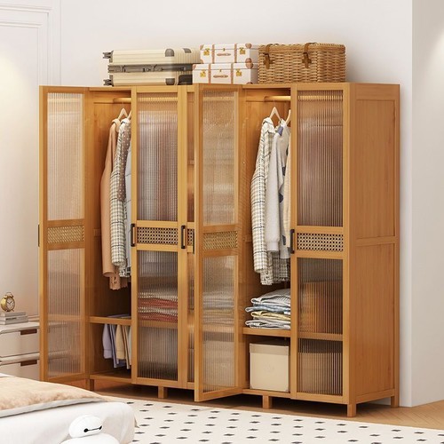 Bamboo doors wardrobe for - bamboo,